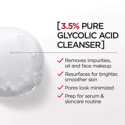 Close up of Revitalift 3.5% Pure Glycolic Acid bottle label