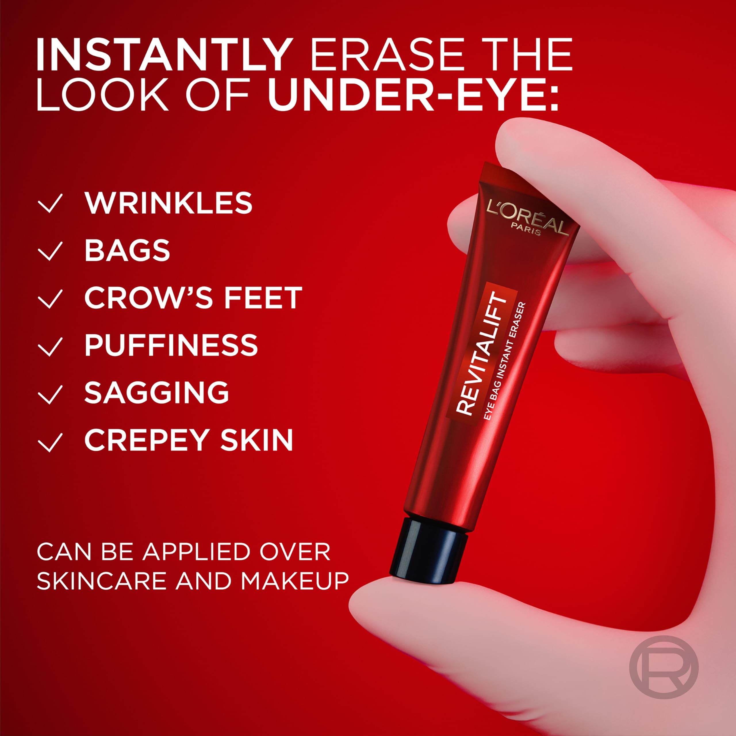 L'Oreal Paris Revitalift Eye Bag Eraser tube with applicator tip