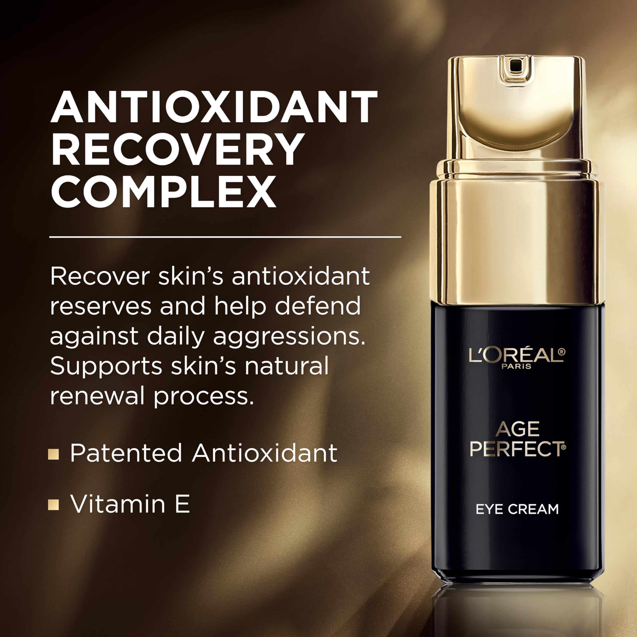 L'Oreal Paris under eye treatment jar showcasing the lightweight whipped texture