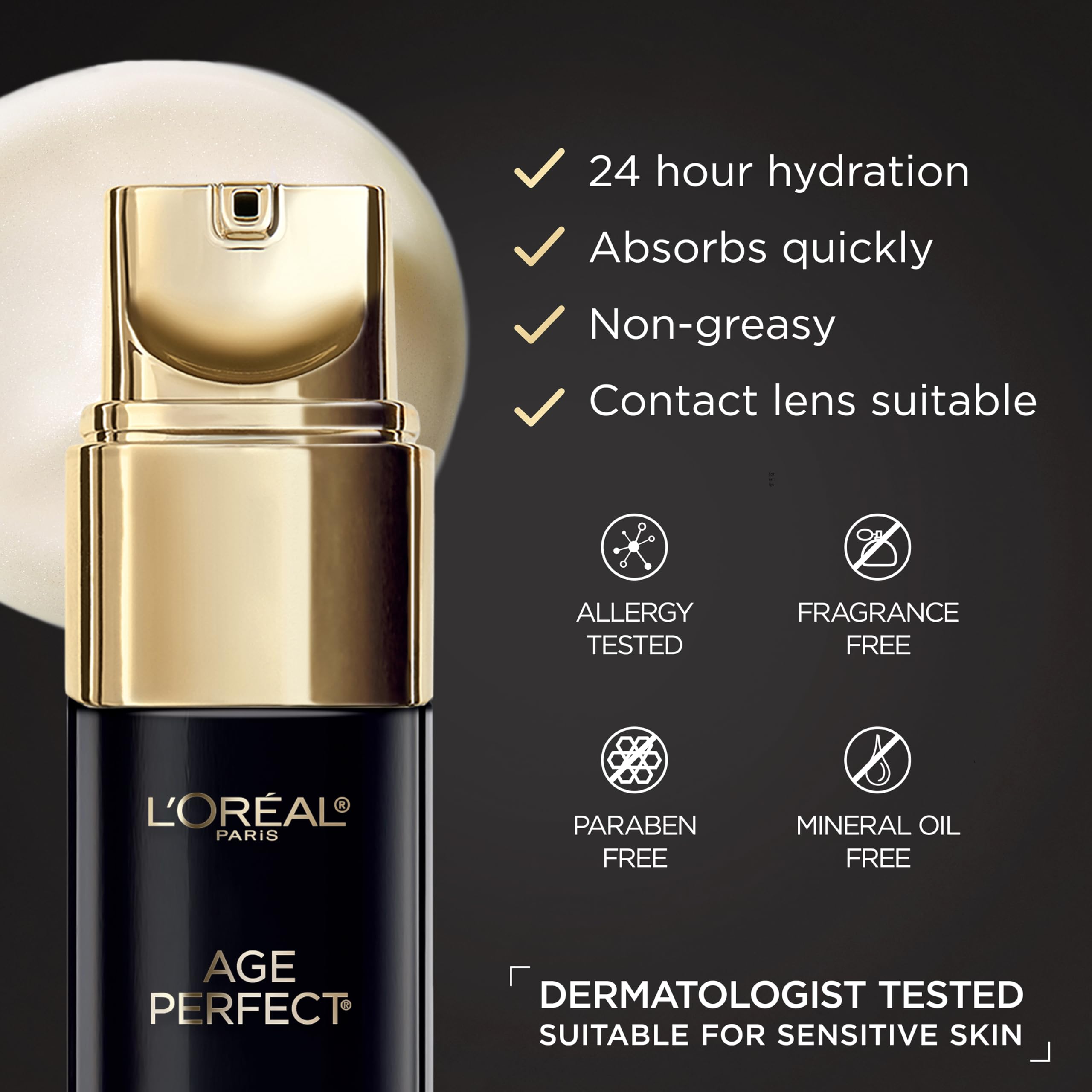 Close up view of the antioxidant recovery complex eye cream for dark circles
