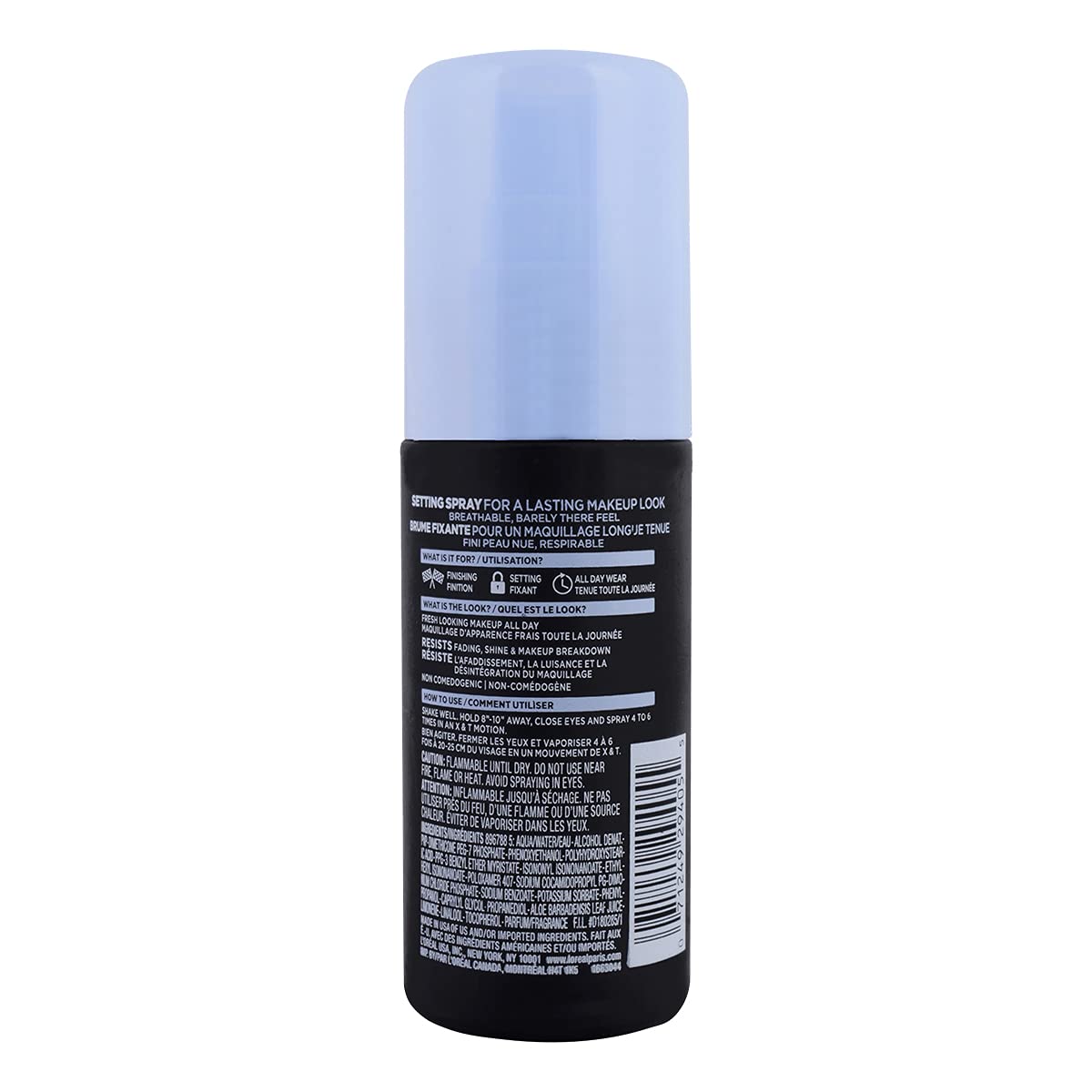 L'Oreal Paris setting spray 3.4 fluid ounce packaging