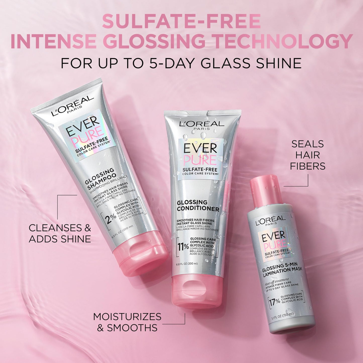 Sulfate free hair lamination treatment bottle by L'Oreal Paris