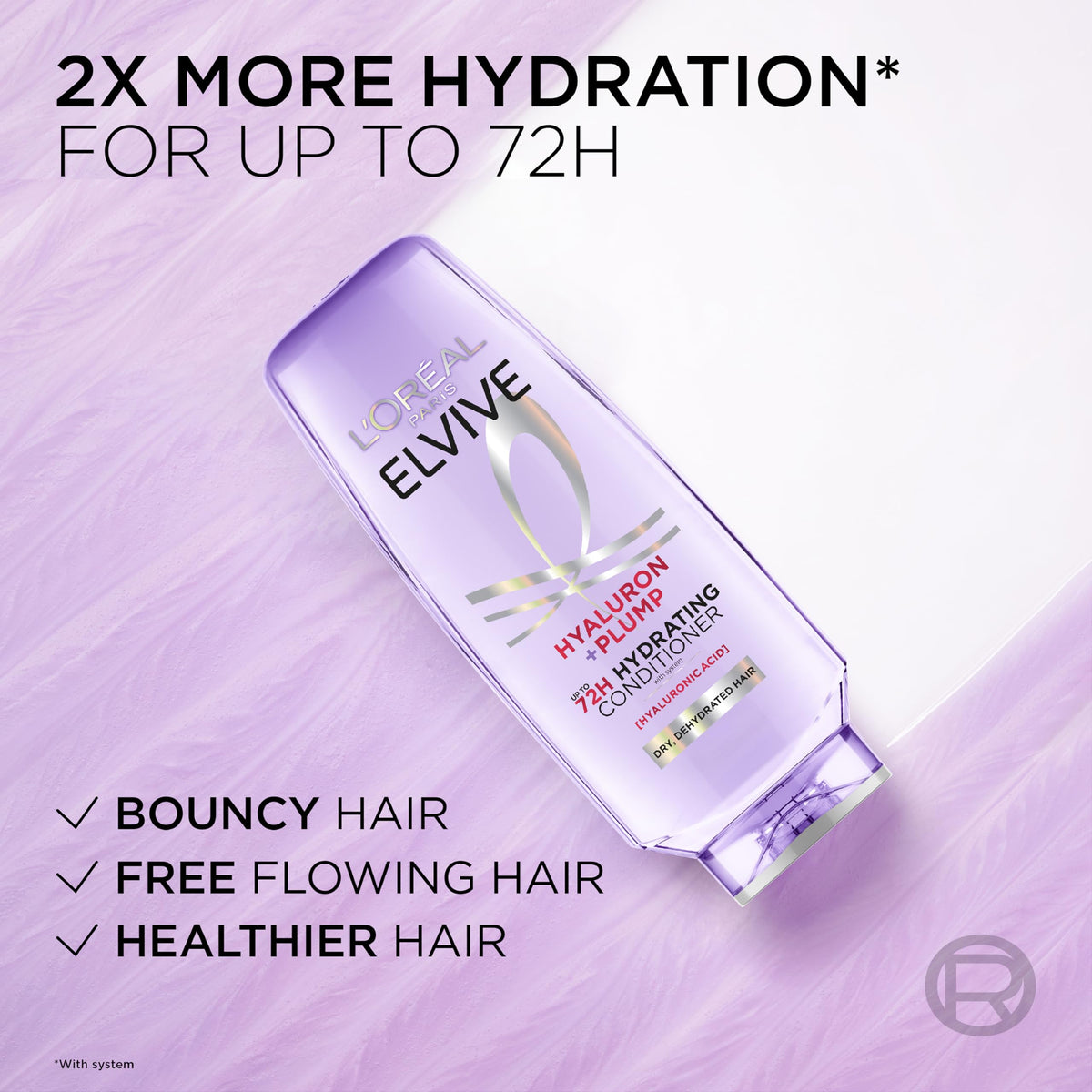 L'Oreal Paris Elvive Hyaluron Plump Hydrating Conditioner ingredients close up