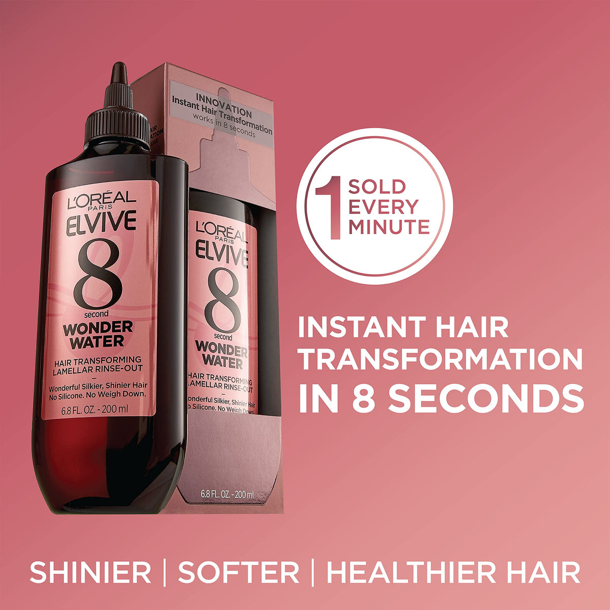 L'Oreal Paris Elvive 8 Second Wonder Water packaging and label details