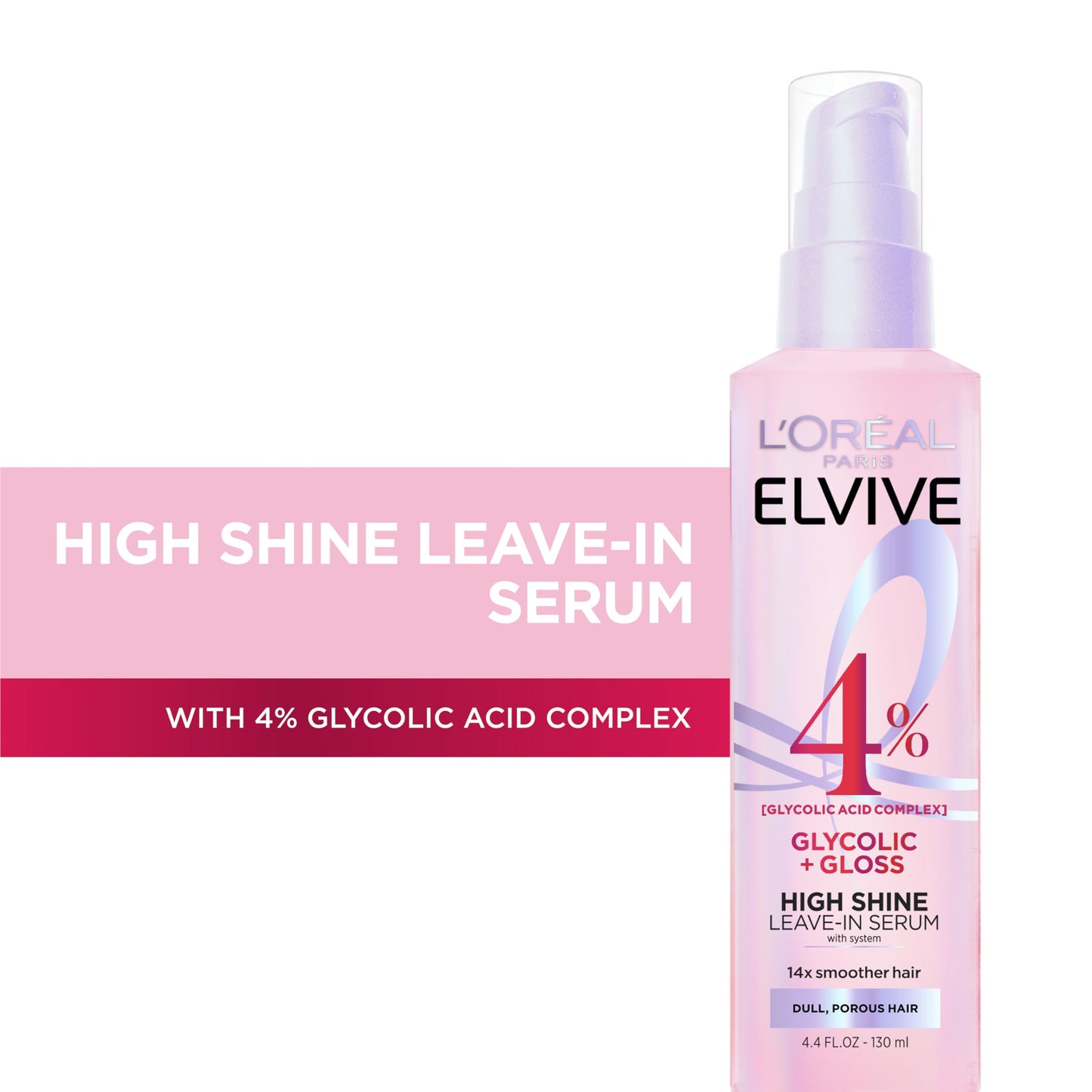 L'Oreal Paris Elvive Glycolic Plus Gloss serum application on hair