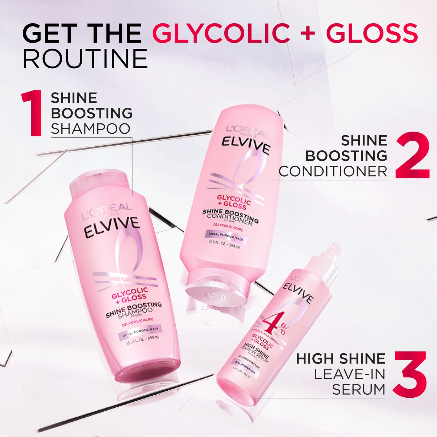 L'Oreal Paris Elvive Glycolic Gloss spray bottle side view