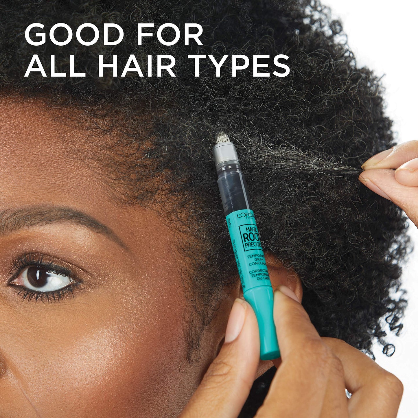 L'Oreal Paris precision brush gray hair concealer application demo