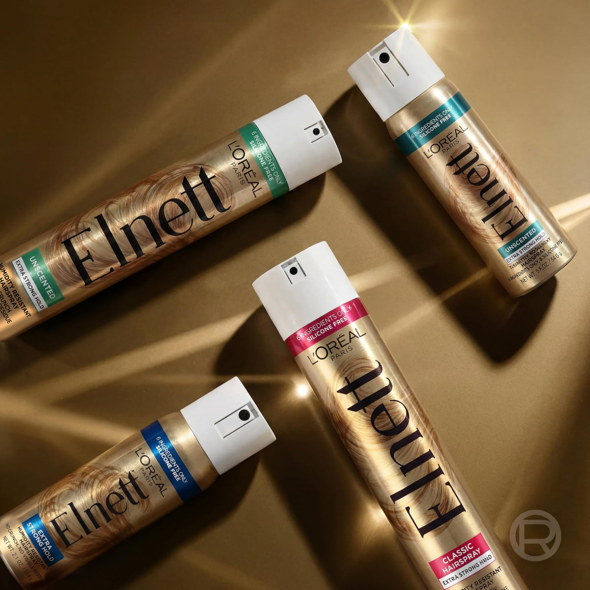 L'Oreal Paris Elnett Satin extra strong hold hairspray packaging