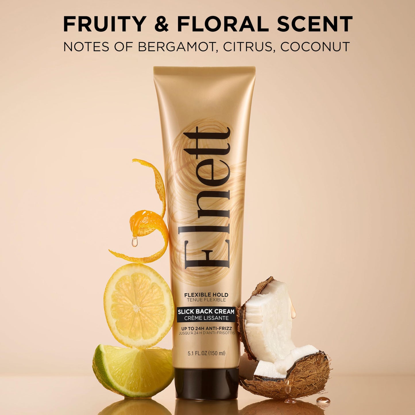 L'Oreal Paris Elnett silicone-free styling cream back label ingredients list