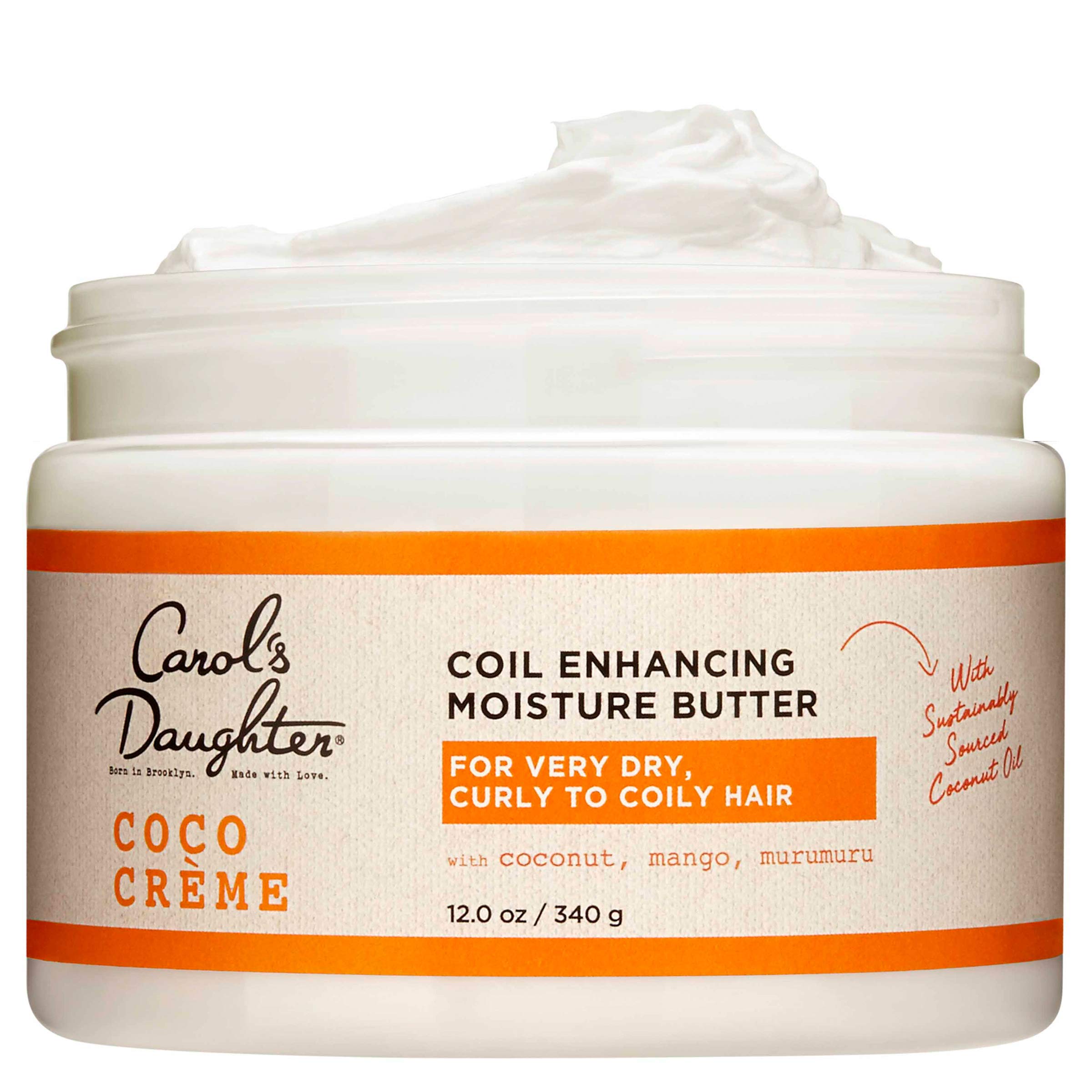 Carol's Daughter curl defining cream showing natural coconut oil and mango butter ingredients