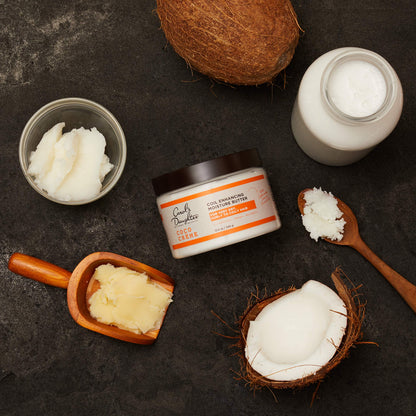 Silicone free hair butter cream texture close up for moisture and frizz control
