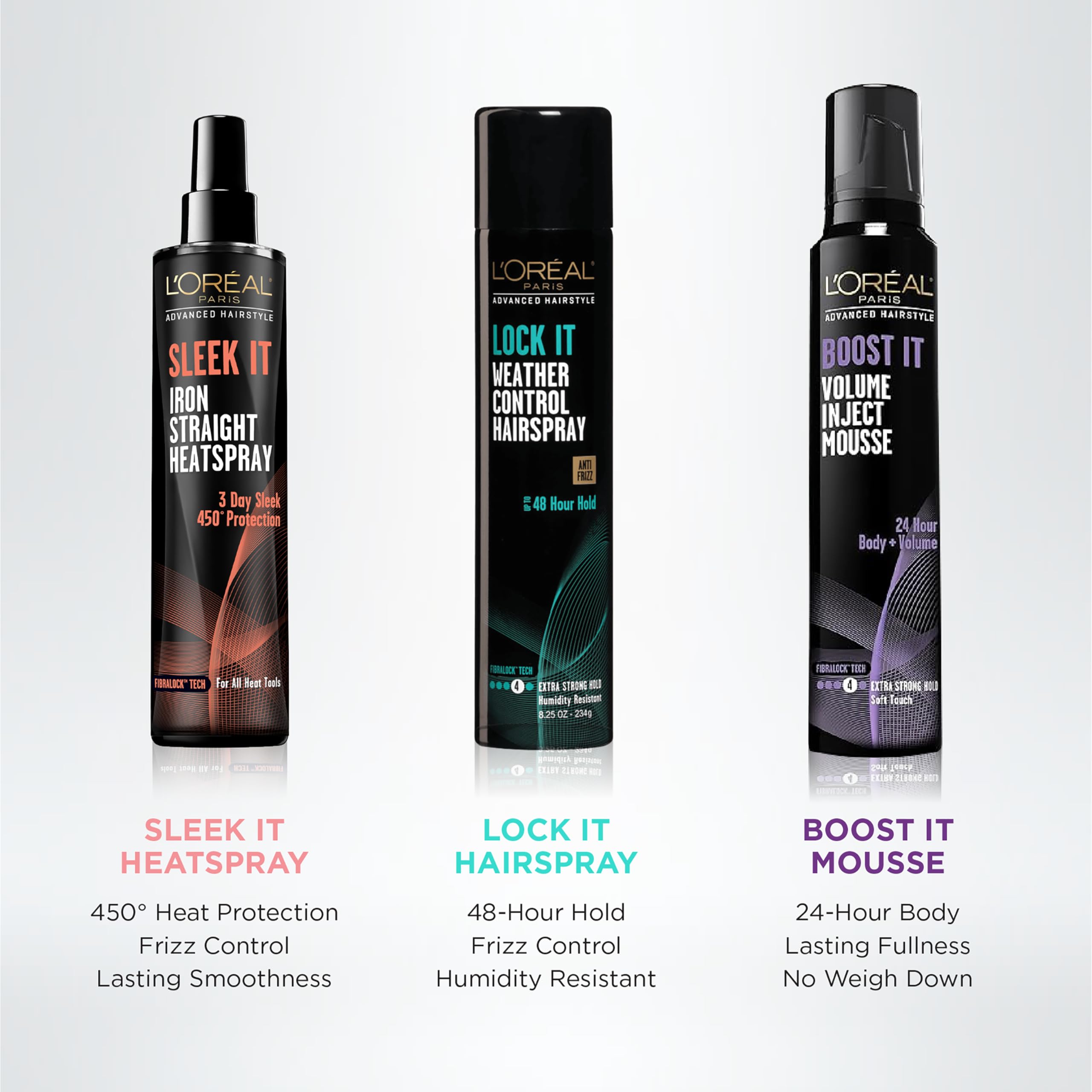 Close up of the dispensing nozzle on the USA imported L'Oreal extra strong hold volume mousse canister.