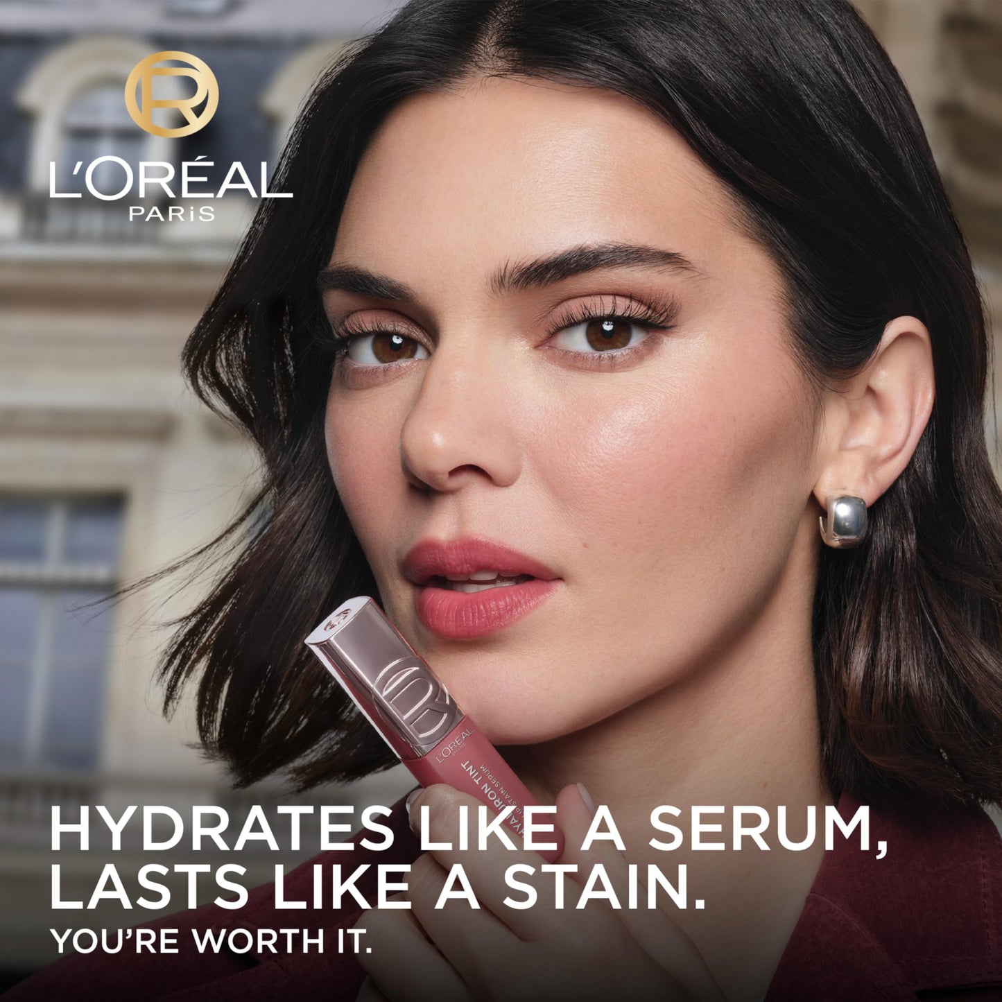 L'Oreal Paris lip serum swatch showing 601 Worth It shade