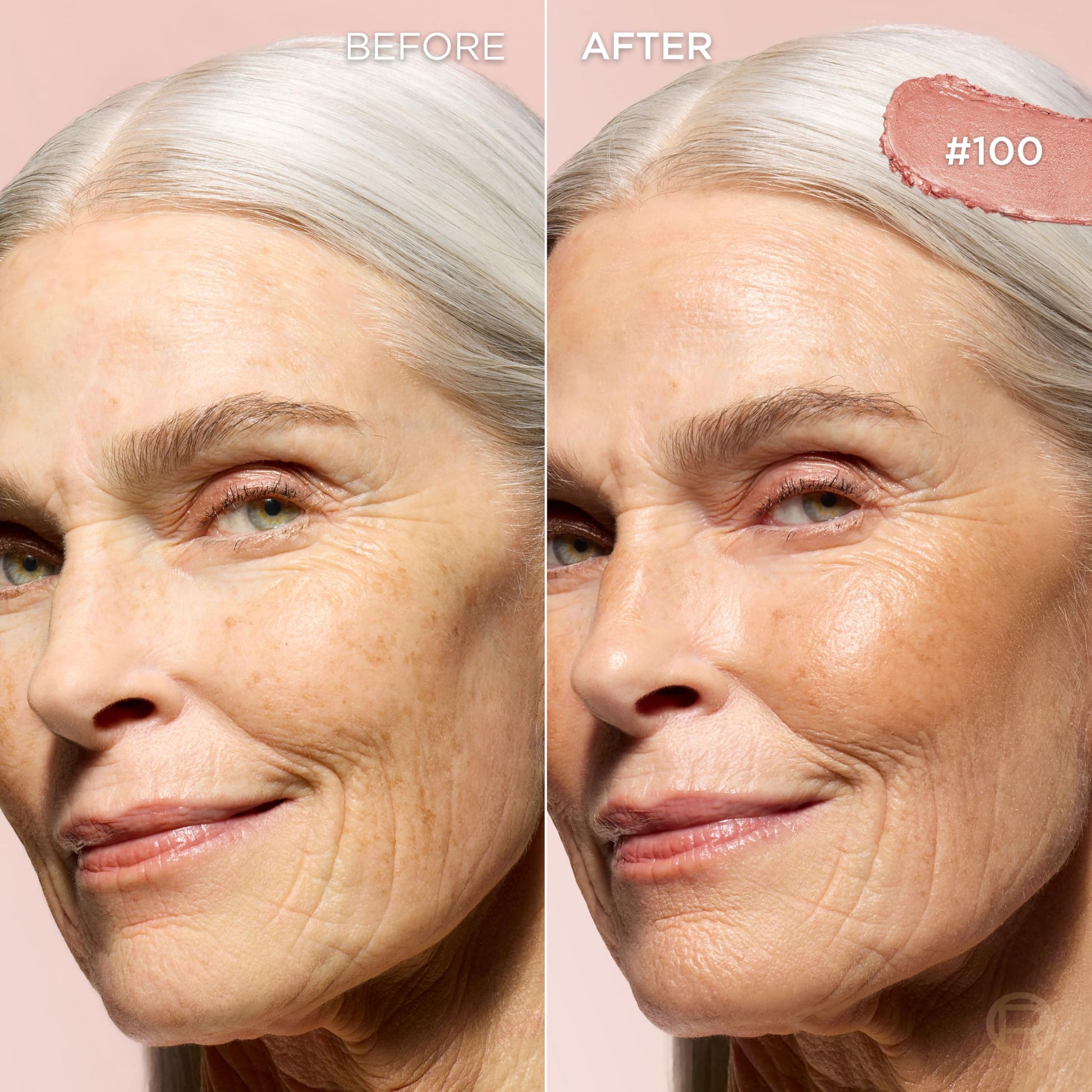 Cream-to-powder face bronzer stick in shade 100 Sunkissed Rose uncapped on a neutral background.