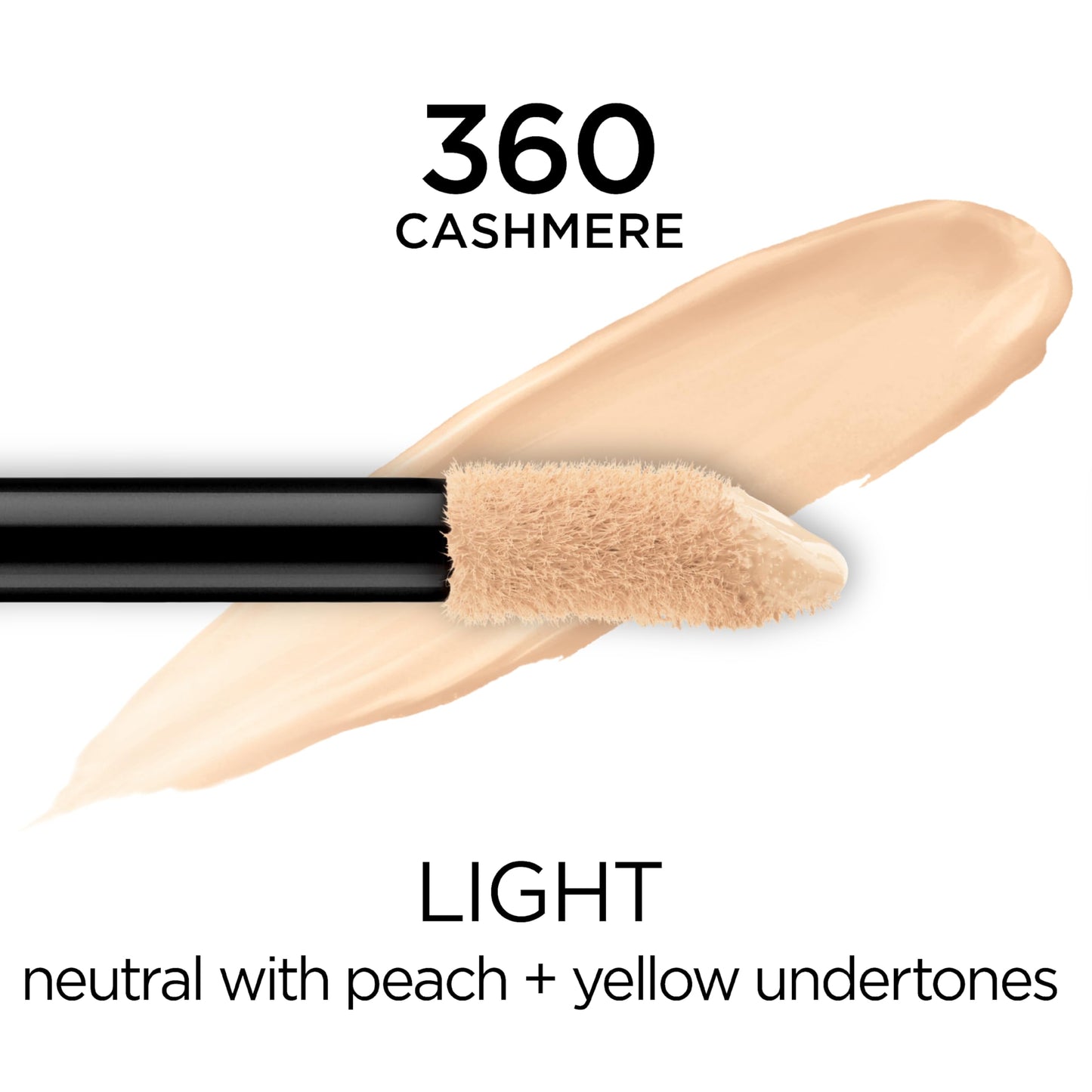 L'Oreal Paris Infallible Full Wear Matte Concealer Cashmere showing the extra large doe foot applicator wand