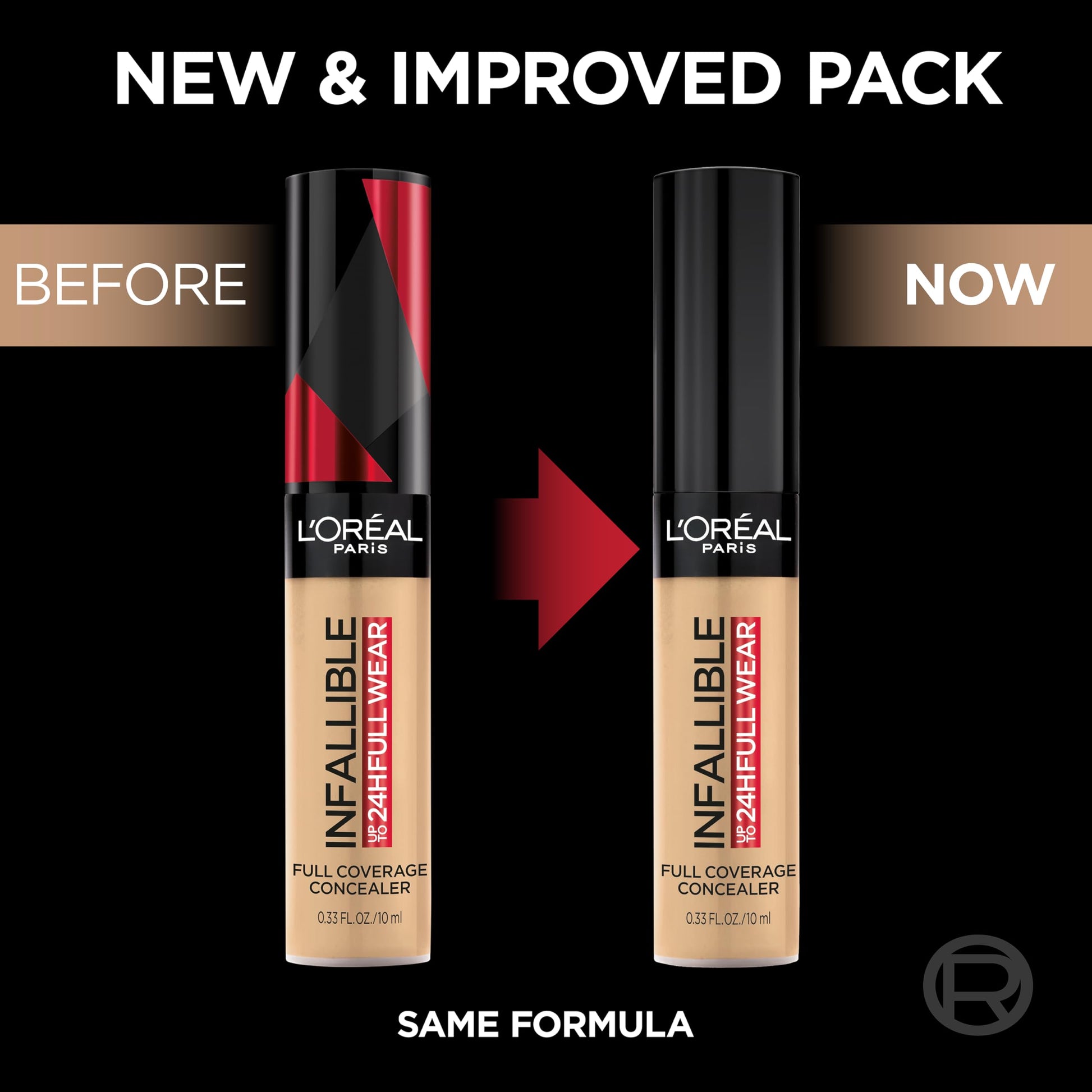 L'Oreal Paris Infallible Full Coverage Waterproof Concealer Cashmere bottle with shade label visible