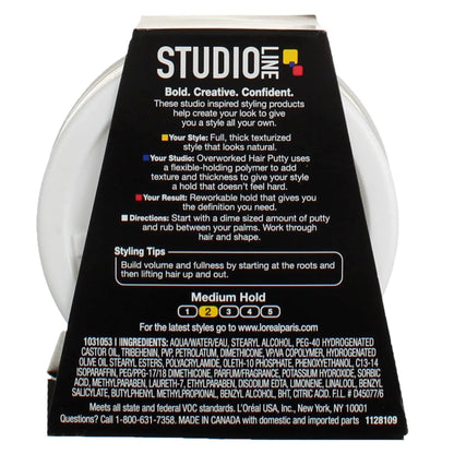 Close up of L'Oreal Paris hair styling putty texture