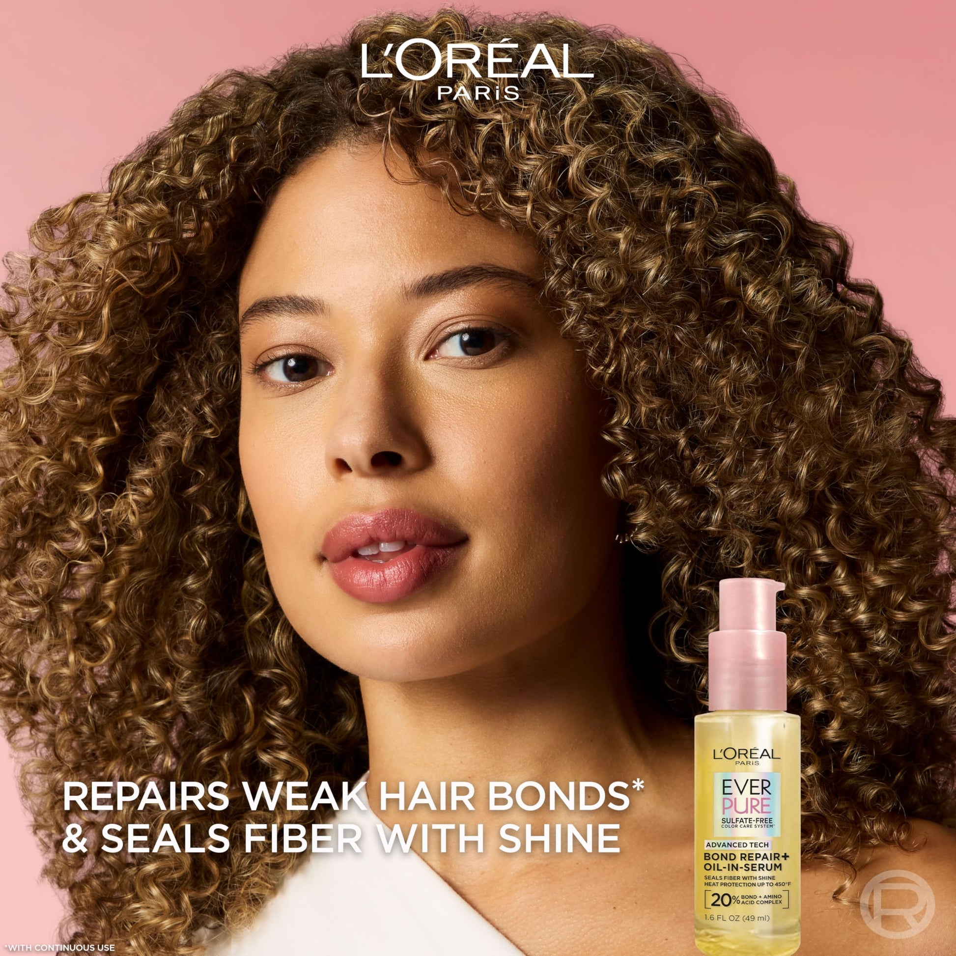 L'Oreal Paris EverPure hair serum for color treated hair repair.