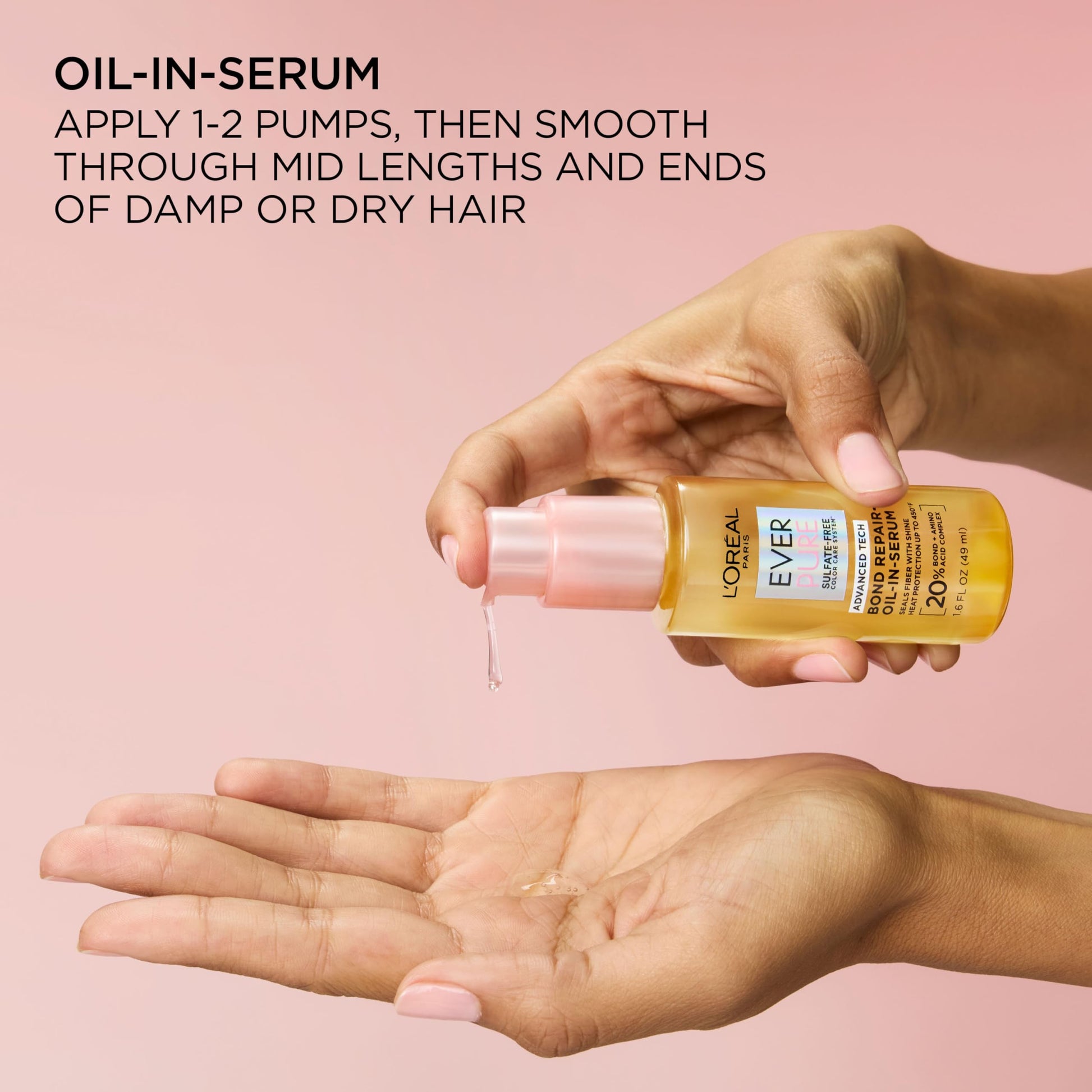 USA imported L'Oreal Paris EverPure anti frizz hair serum.
