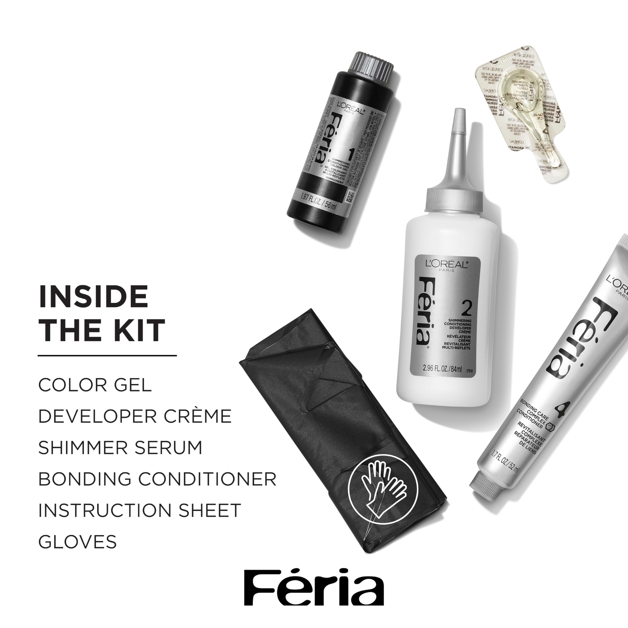 L'Oreal Paris Feria Downtown Brown B61 premium hair color box top highlighting the shade number