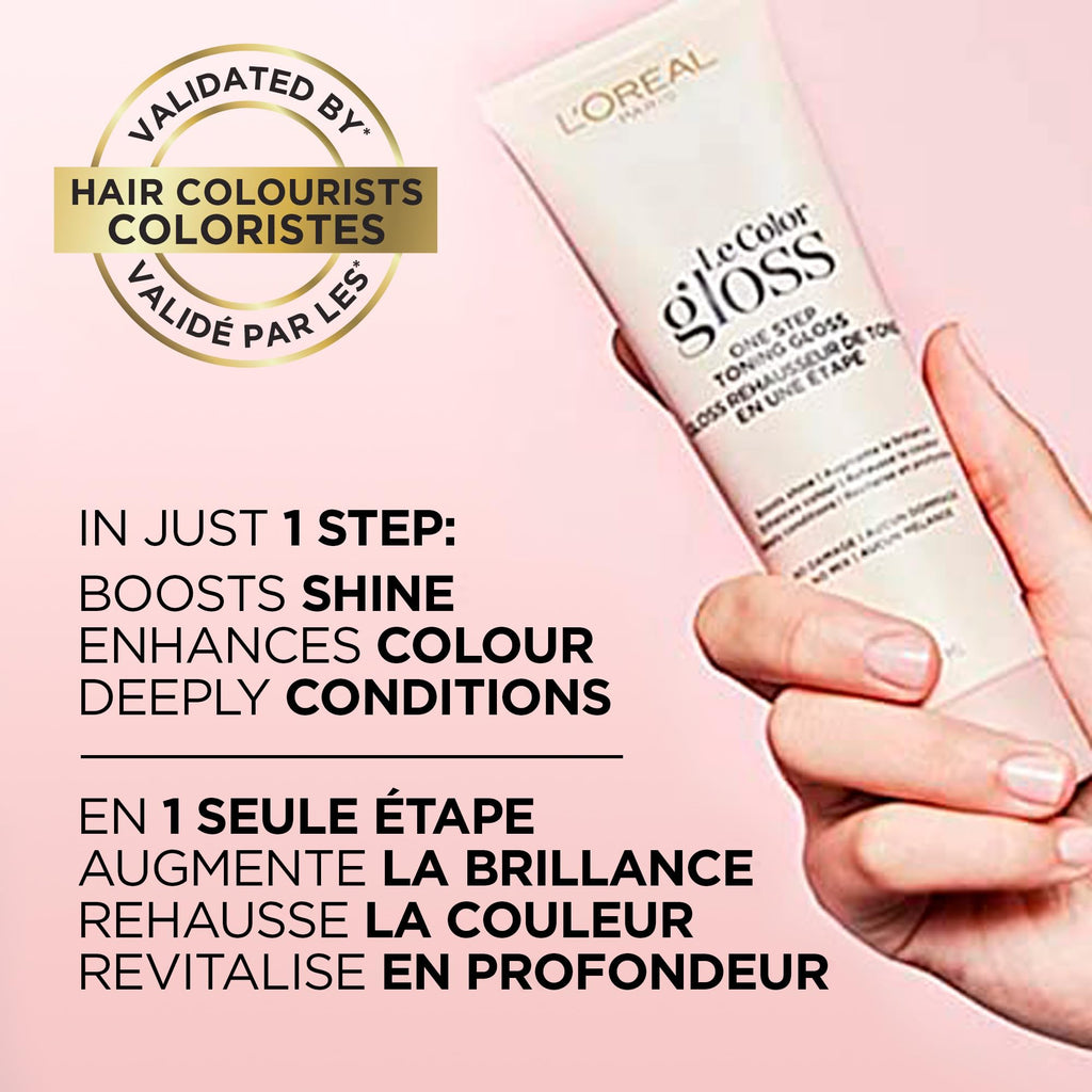 L'Oreal Paris toning gloss ingredients and clean formula label