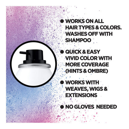 L'Oreal Paris temporary party hair dye spray product dimensions showing two ounce size