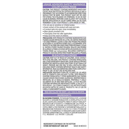 L'Oreal Paris professional quality anti brass hair highlighting kit instructions view