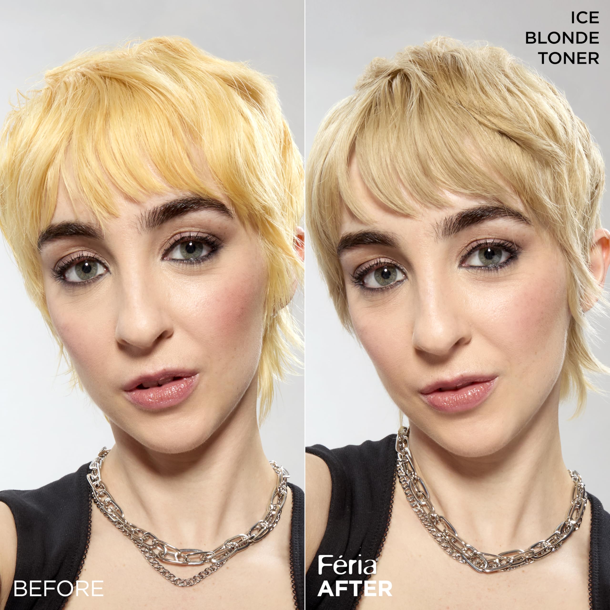 L'Oreal Paris Feria hair toner processing instructions and formulation details on packaging back