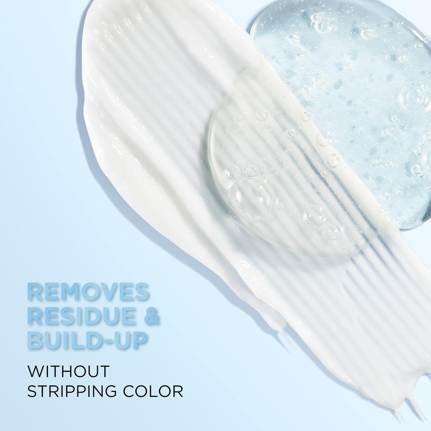 Vegan non stripping shampoo for removing styling product buildup