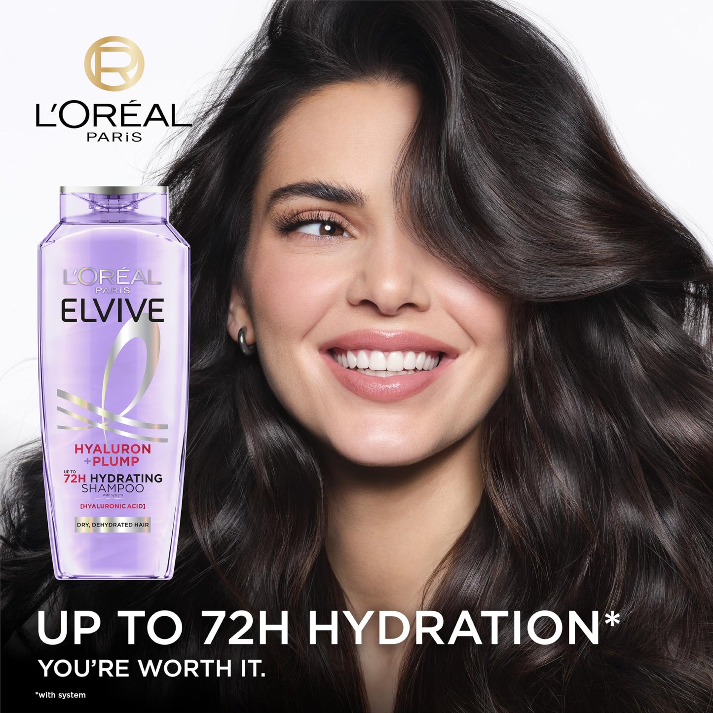 Imported L'Oreal Elvive purple bottle hydrating shampoo 12.6 fluid ounce