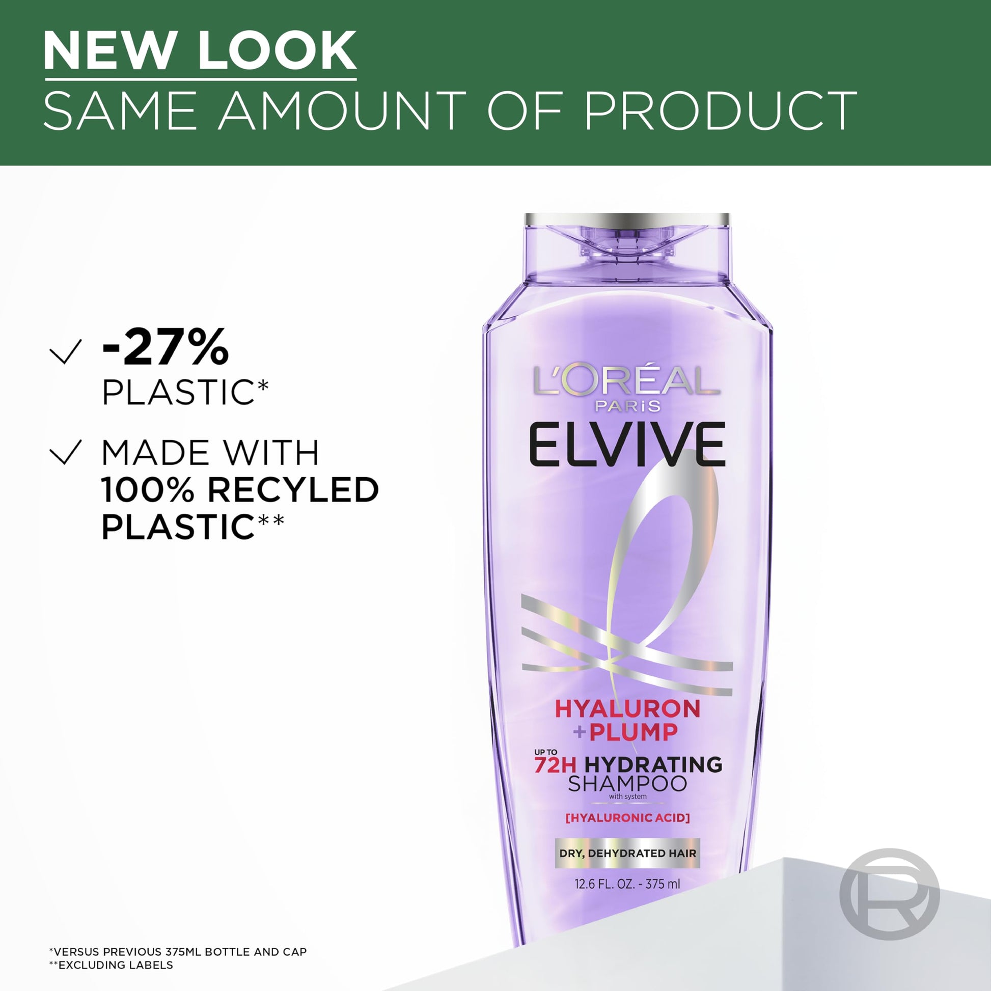 USA sourced L'Oreal Elvive hyaluron plump shampoo formulation