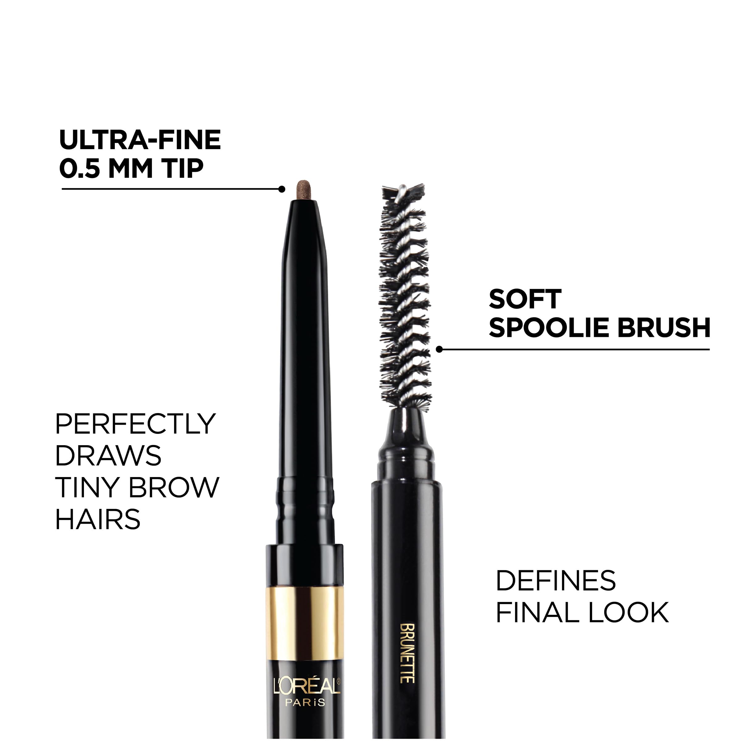 L'Oreal Paris Brunette brow pencil with spoolie brush visible
