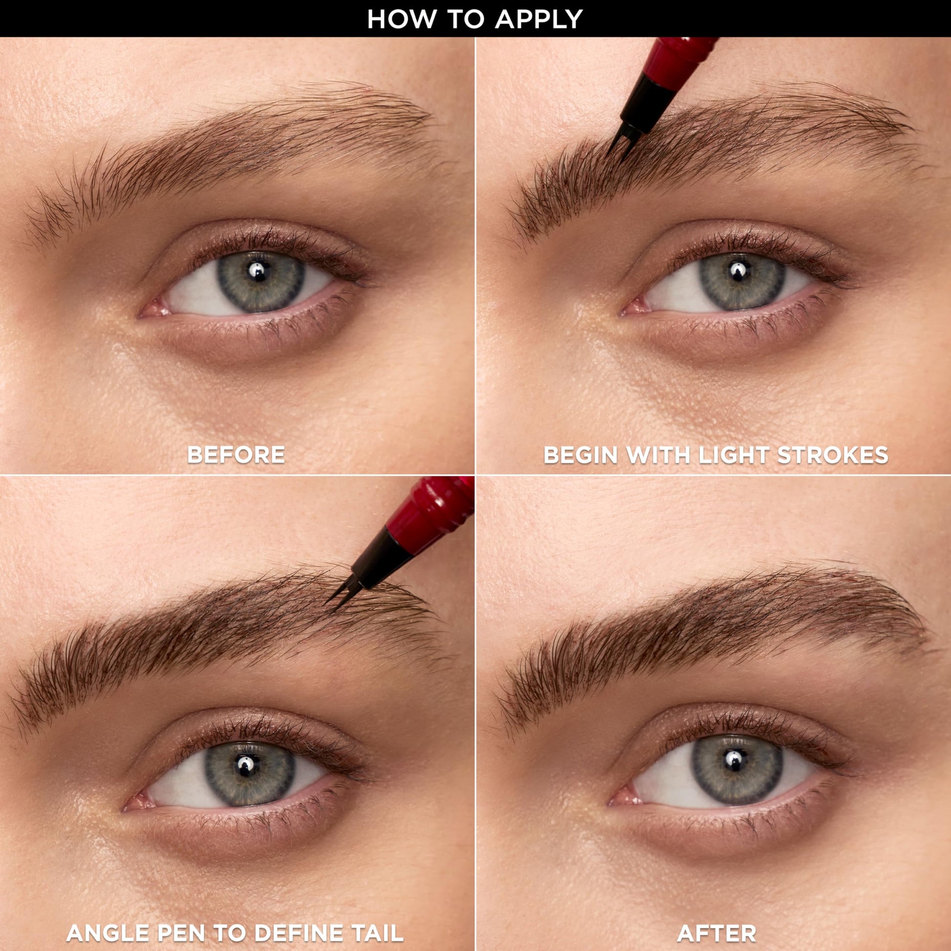 L'Oreal Paris Faux Brow Hair Like Filling Pen packaging showcasing shade details