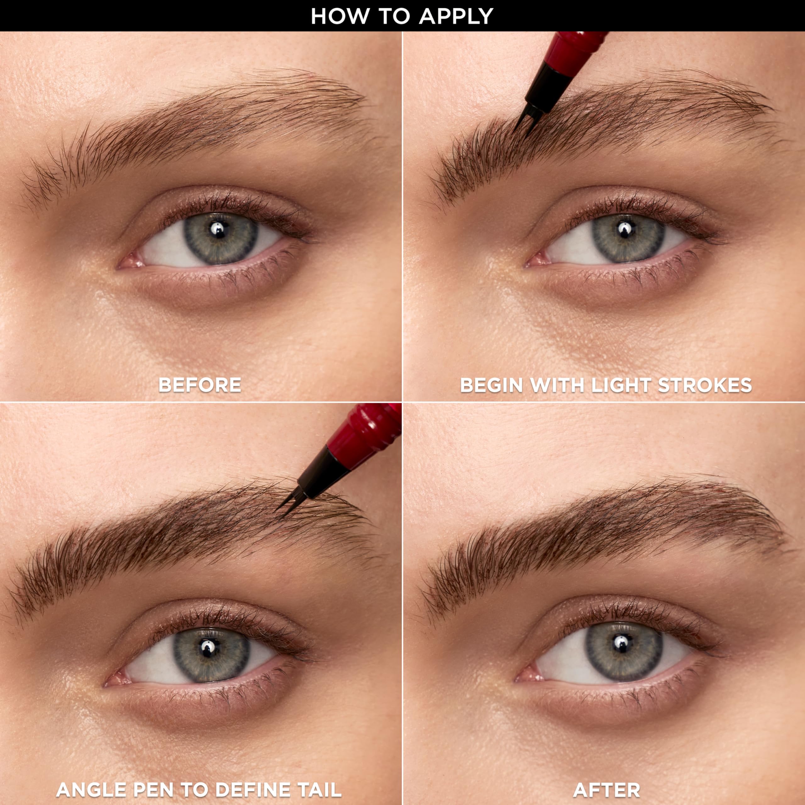 L'Oreal Paris Faux Brow Hair Like Filling Pen packaging showcasing shade details