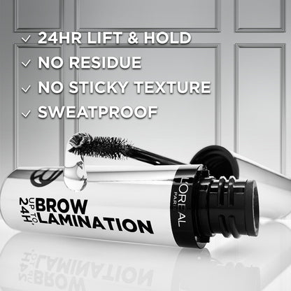 L'Oreal Paris clear eyebrow makeup angled brush applicator detail