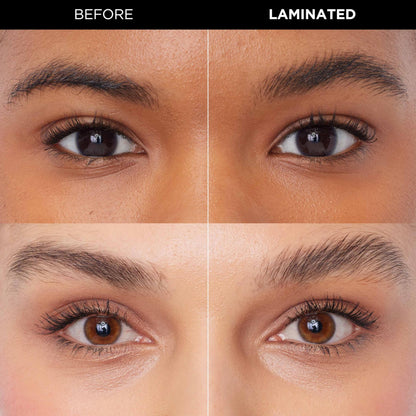 Infallible twenty-four hour longwear brow lamination gel packaging graphics