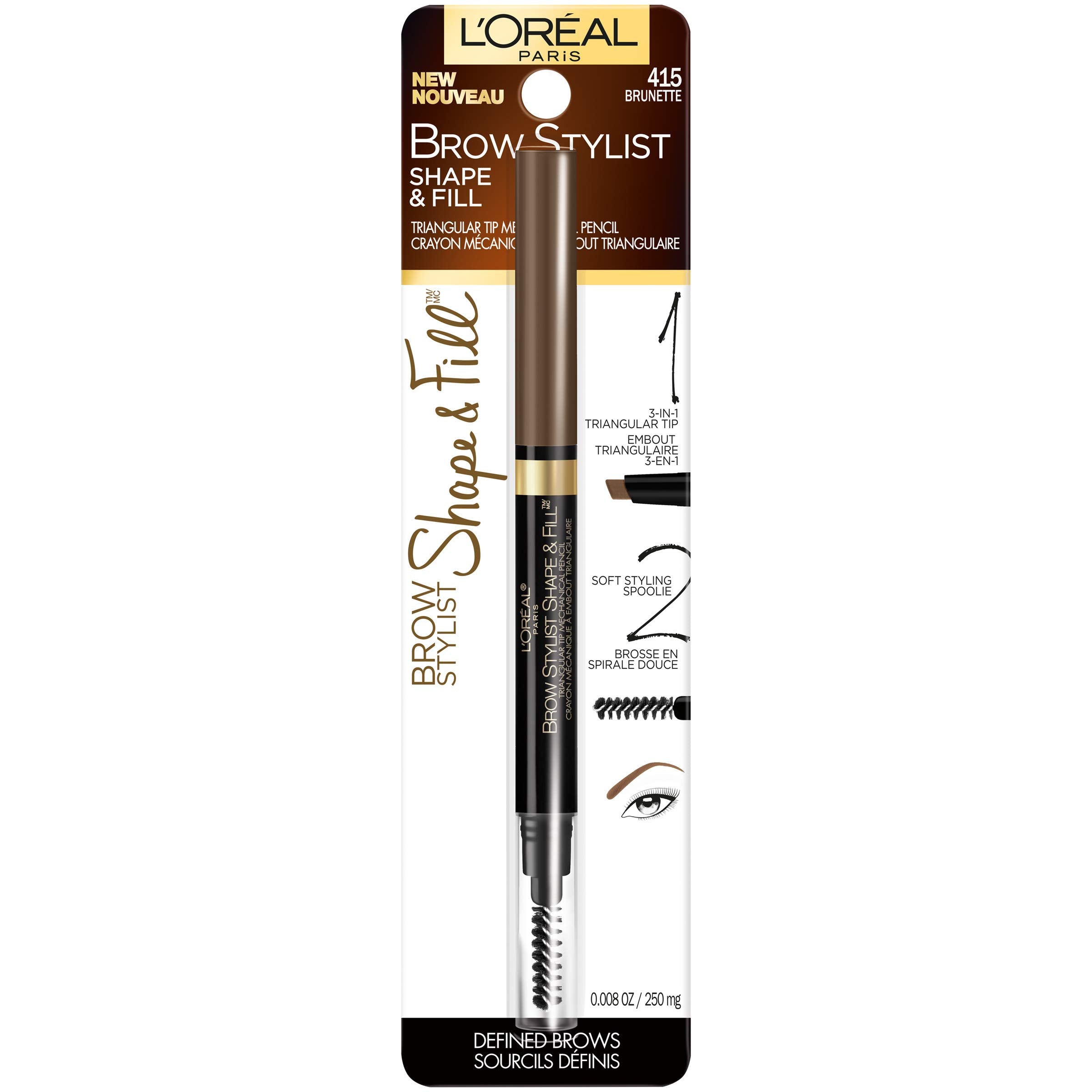 L'Oreal Paris Brow Artist triangular tip mechanical pencil close up view