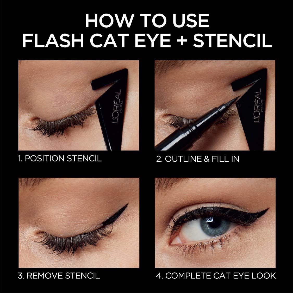 Application of Loreal Paris Infallible Flash Cat Eye Eyeliner