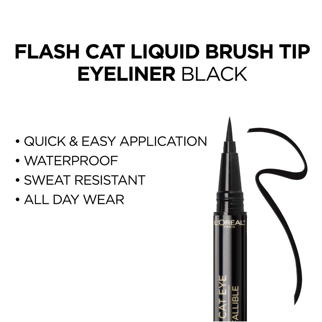 Loreal Paris Infallible Flash Cat Eye Eyeliner cap and stencil component