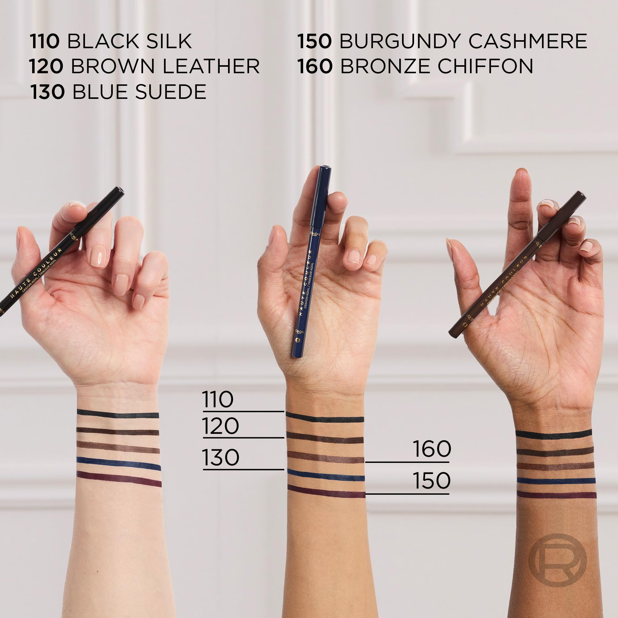 Back of L'Oreal Haute Couleur Kohl Eyeliner packaging showing product details
