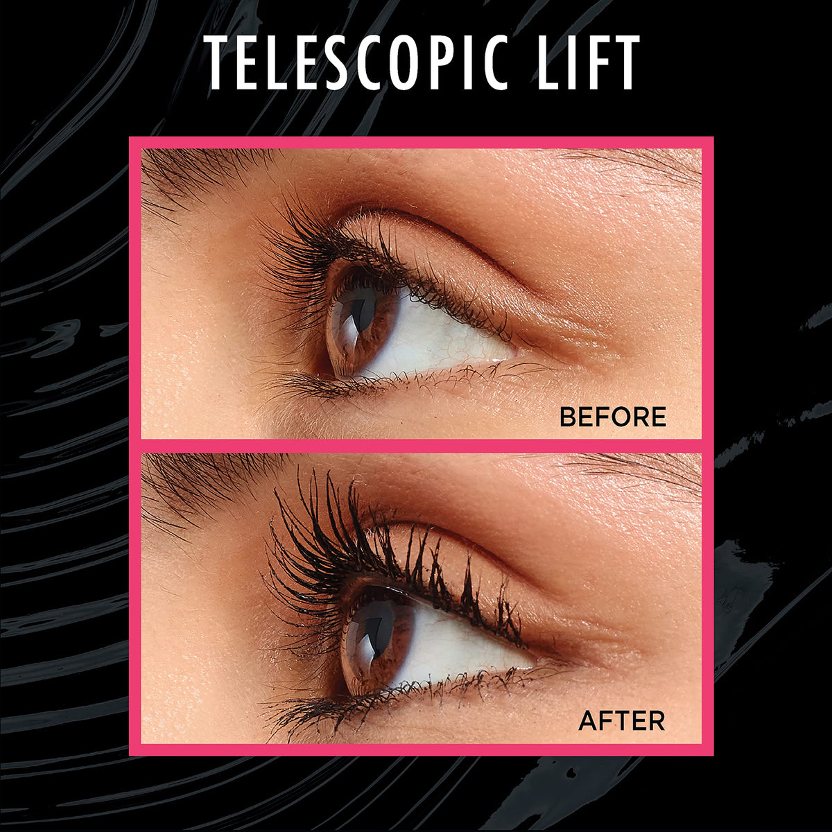 L'Oreal Paris Telescopic Lift Mascara branding and text details on the wand handle