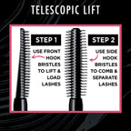 L'Oreal Paris Telescopic Lift Mascara texture preview of the washable black formula