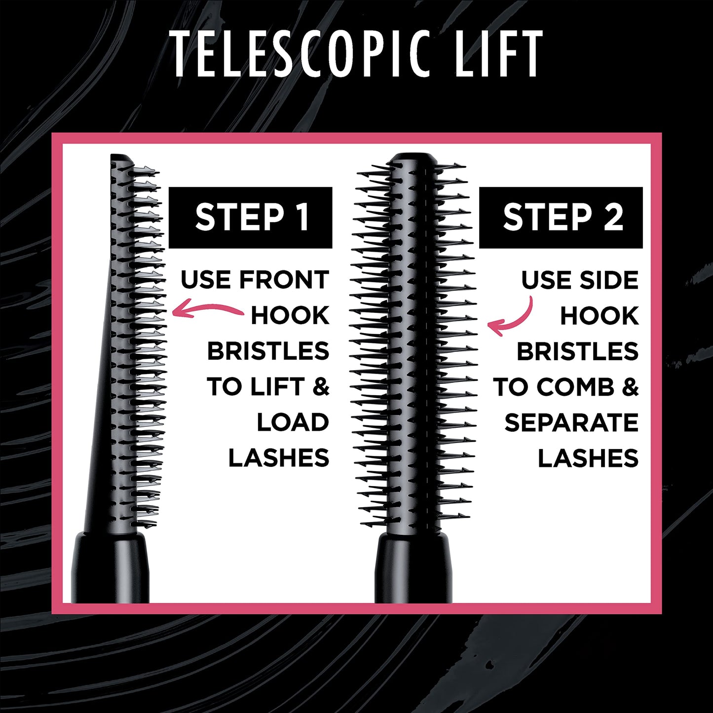 L'Oreal Paris washable blackest black mascara brush application angle