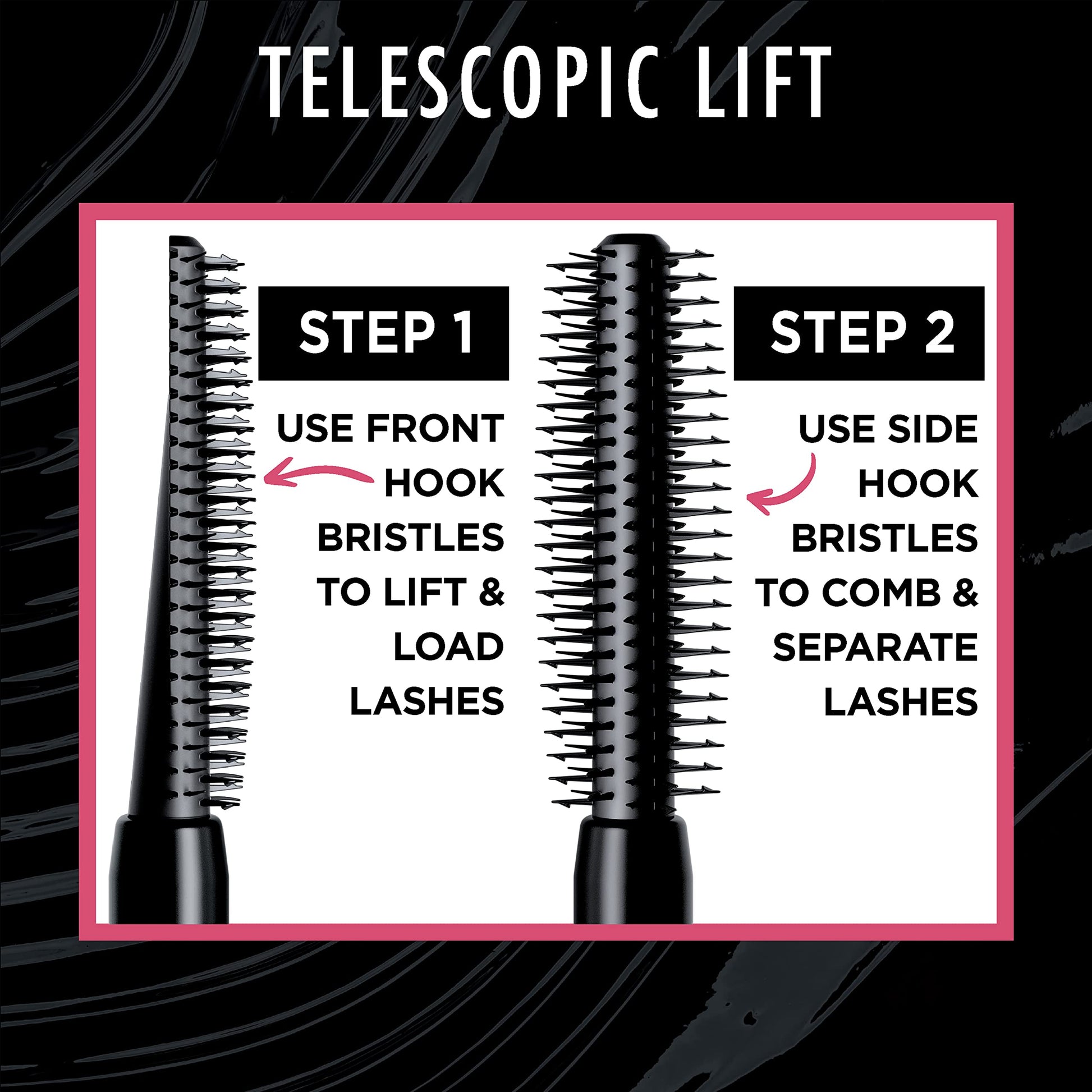 L'Oreal Paris washable blackest black mascara brush application angle