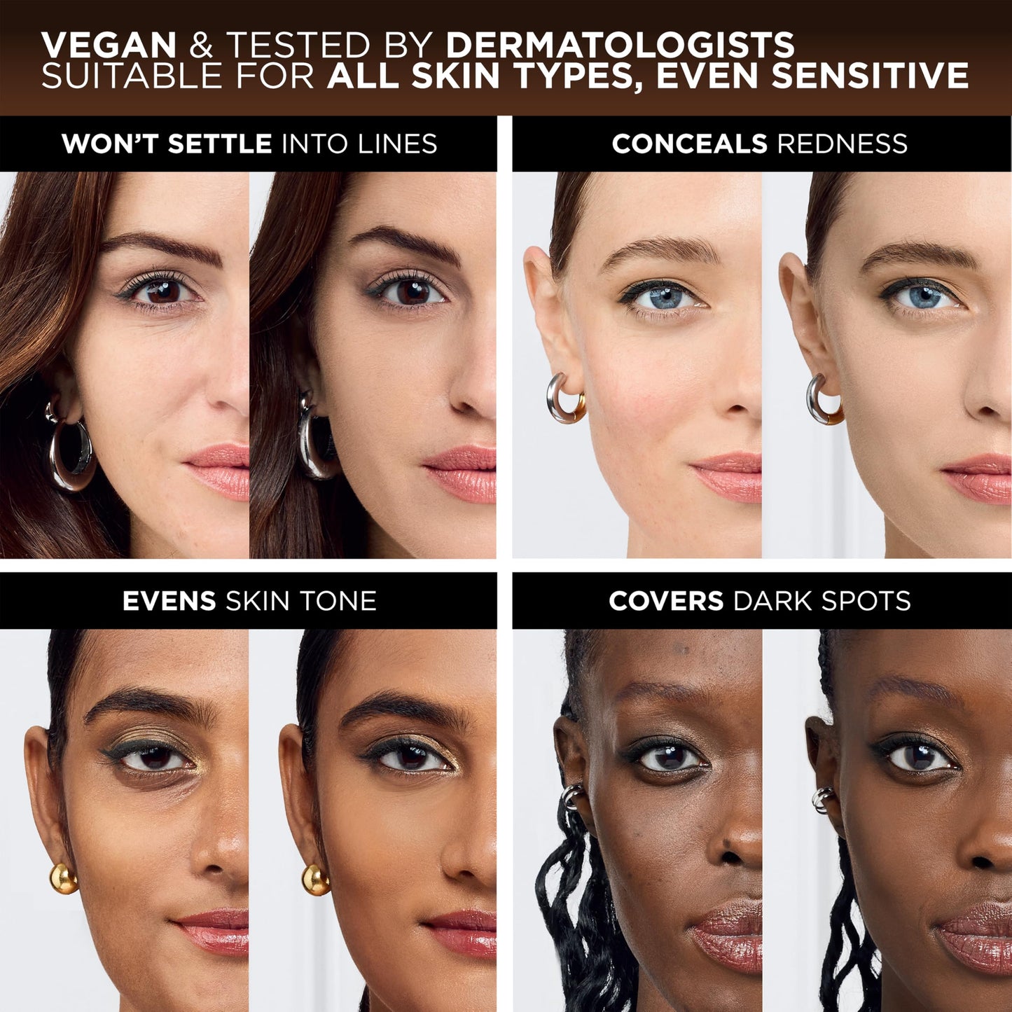 True Match hyaluronic acid infused liquid foundation display photography
