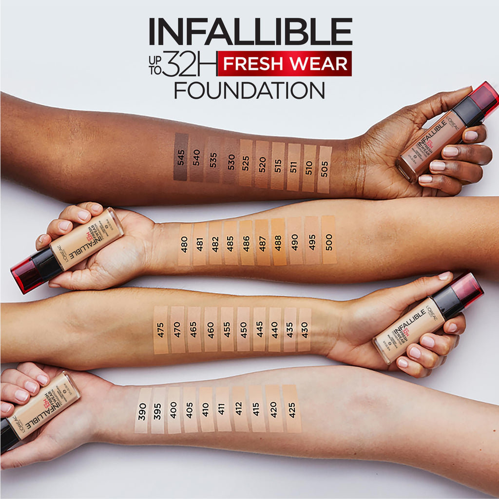 L'Oreal Paris True Beige foundation texture swatch on skin