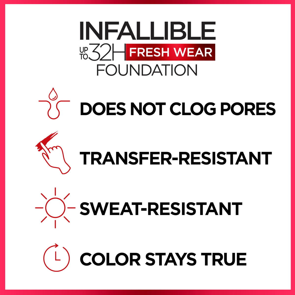 L'Oreal Infallible Fresh Wear foundation back panel with ingredient information