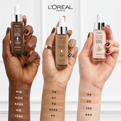 L'Oreal Paris hydrating tinted serum fluid swatch in light two to three shade