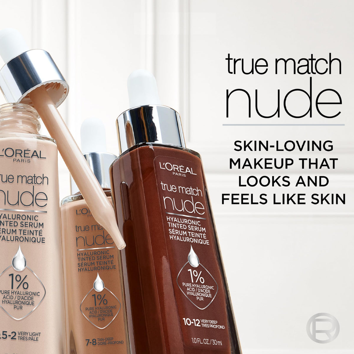 L'Oreal Paris True Match Nude Hyaluronic Tinted Serum complete packaging