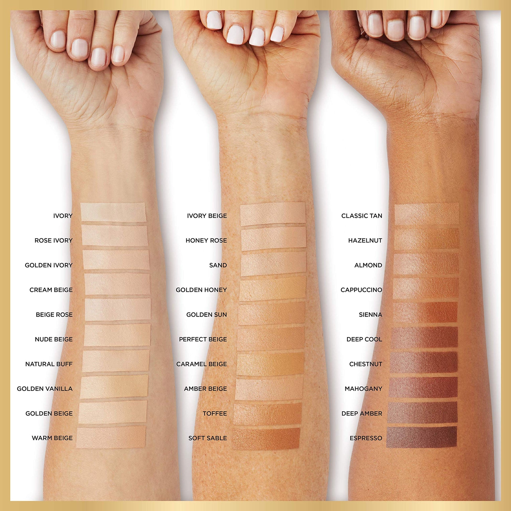 L'Oreal Paris mature skin liquid foundation tube placed next to its protective outer retail box.